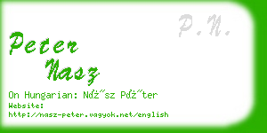 peter nasz business card